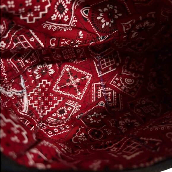 Denim and Red Bandana Cosmetic Bag - Picture 4 of 4